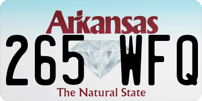 AR license plate 265WFQ
