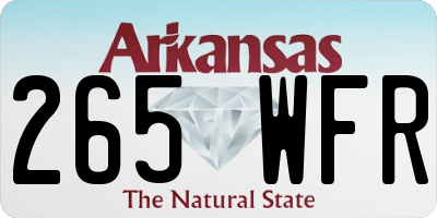 AR license plate 265WFR