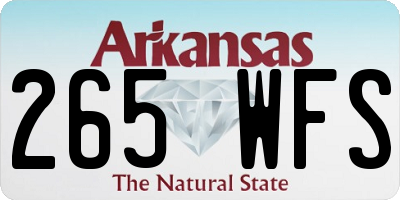 AR license plate 265WFS