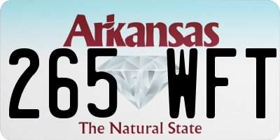 AR license plate 265WFT