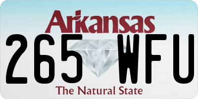 AR license plate 265WFU