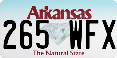AR license plate 265WFX
