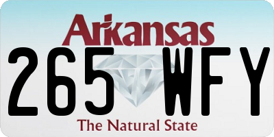 AR license plate 265WFY