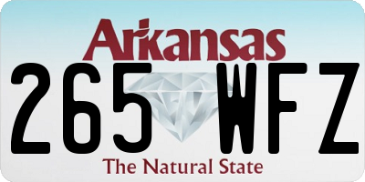 AR license plate 265WFZ