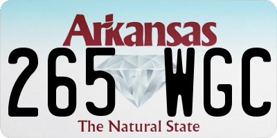 AR license plate 265WGC