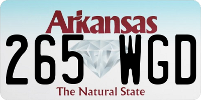 AR license plate 265WGD