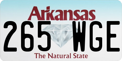 AR license plate 265WGE
