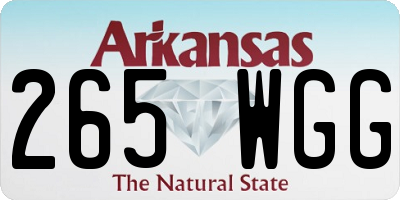 AR license plate 265WGG