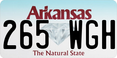 AR license plate 265WGH