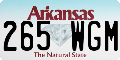 AR license plate 265WGM