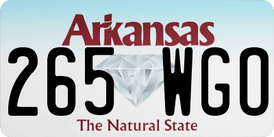 AR license plate 265WGO