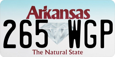 AR license plate 265WGP