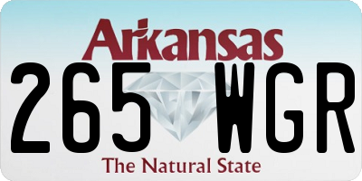 AR license plate 265WGR