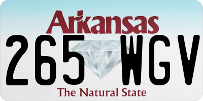 AR license plate 265WGV