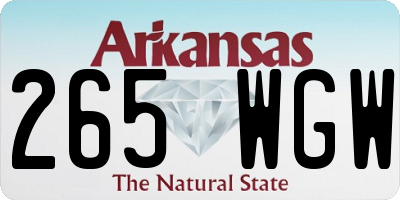 AR license plate 265WGW