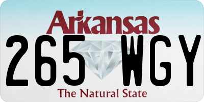 AR license plate 265WGY