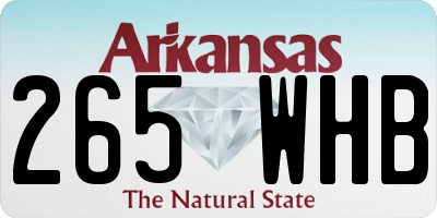 AR license plate 265WHB