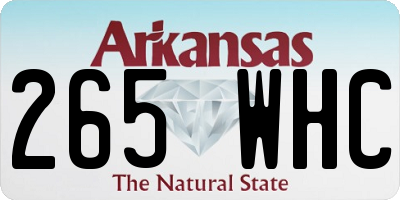 AR license plate 265WHC