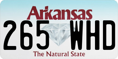 AR license plate 265WHD
