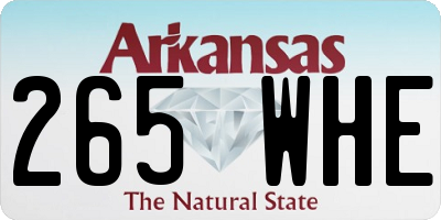 AR license plate 265WHE