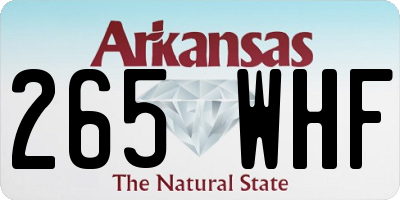 AR license plate 265WHF