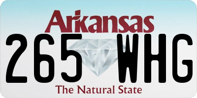 AR license plate 265WHG