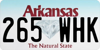 AR license plate 265WHK