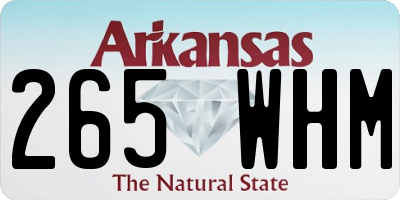 AR license plate 265WHM