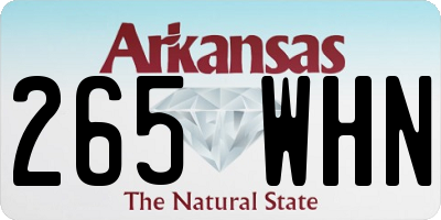 AR license plate 265WHN