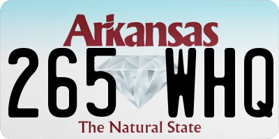 AR license plate 265WHQ