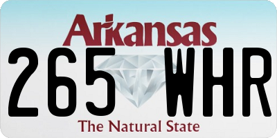 AR license plate 265WHR