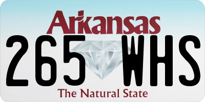 AR license plate 265WHS