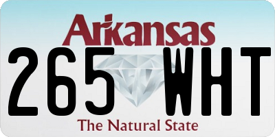 AR license plate 265WHT