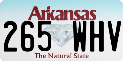 AR license plate 265WHV