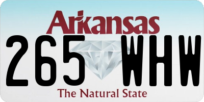AR license plate 265WHW