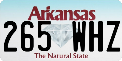 AR license plate 265WHZ