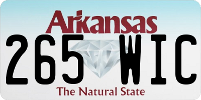 AR license plate 265WIC