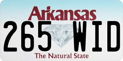 AR license plate 265WID