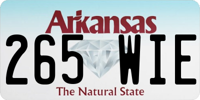 AR license plate 265WIE