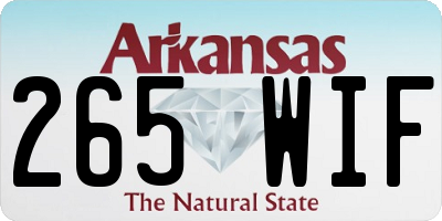 AR license plate 265WIF