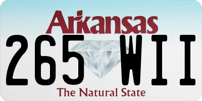 AR license plate 265WII