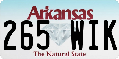 AR license plate 265WIK