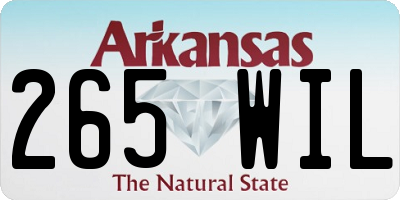 AR license plate 265WIL