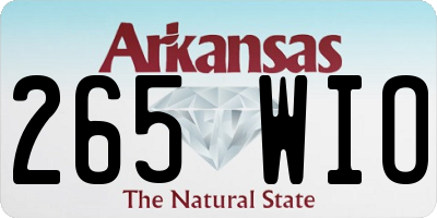 AR license plate 265WIO
