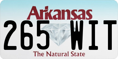 AR license plate 265WIT