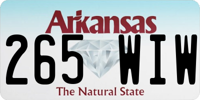AR license plate 265WIW