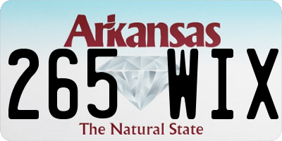 AR license plate 265WIX