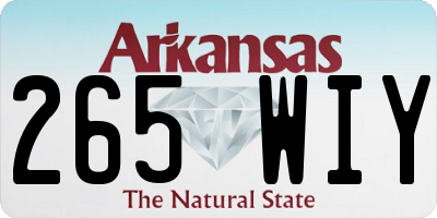 AR license plate 265WIY
