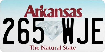 AR license plate 265WJE