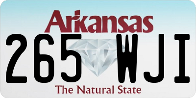 AR license plate 265WJI